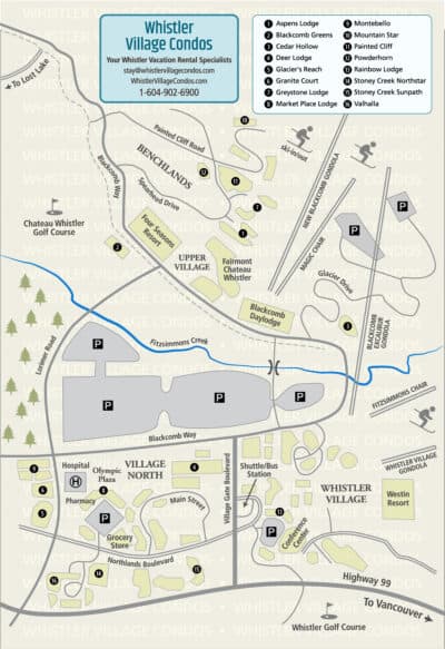 Whistler Village Map | Find The Perfect Vacation Rentals Whistler